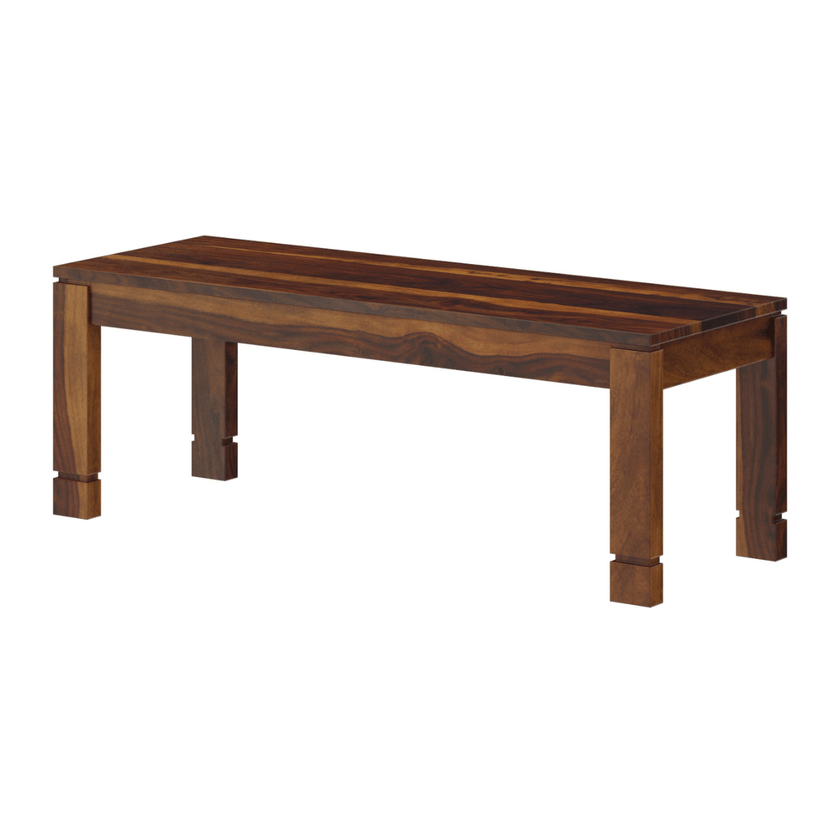 Gangam Modern Sheesham Wood 6 Seater Dining Set with Bench - Induscraft