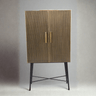 Aurum Luxury Brass Accents 2 Door Almirah Cabinet - Induscraft