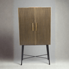 Aurum Luxury Brass Accents 2 Door Almirah Cabinet - Induscraft