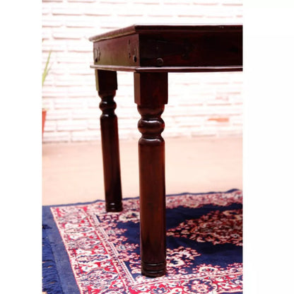 Brass Fussion Sheesham Wood Luxury 6 Seater Dining Table