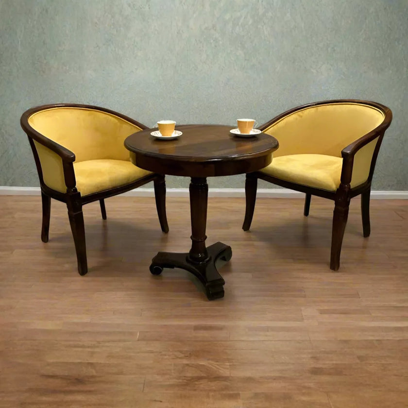 Catherine Chair and table set by Induscraft of Solid Sheesham Wood - Induscraft