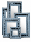 Dvitya Handcrafted Wooden Mirror Frame in Distressed Finish