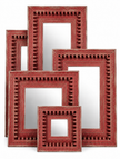 Dvitya Handcrafted Wooden Mirror Frame in Distressed Finish