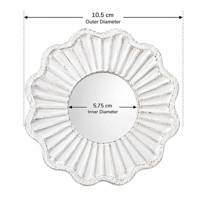 Tritya Flower Shape Decorative Wall Mirror
