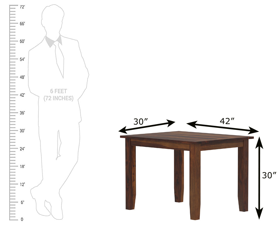 Cintee Sheesham Modern 6 Person Dining Set with 4 Chairs and Bench - Induscraft
