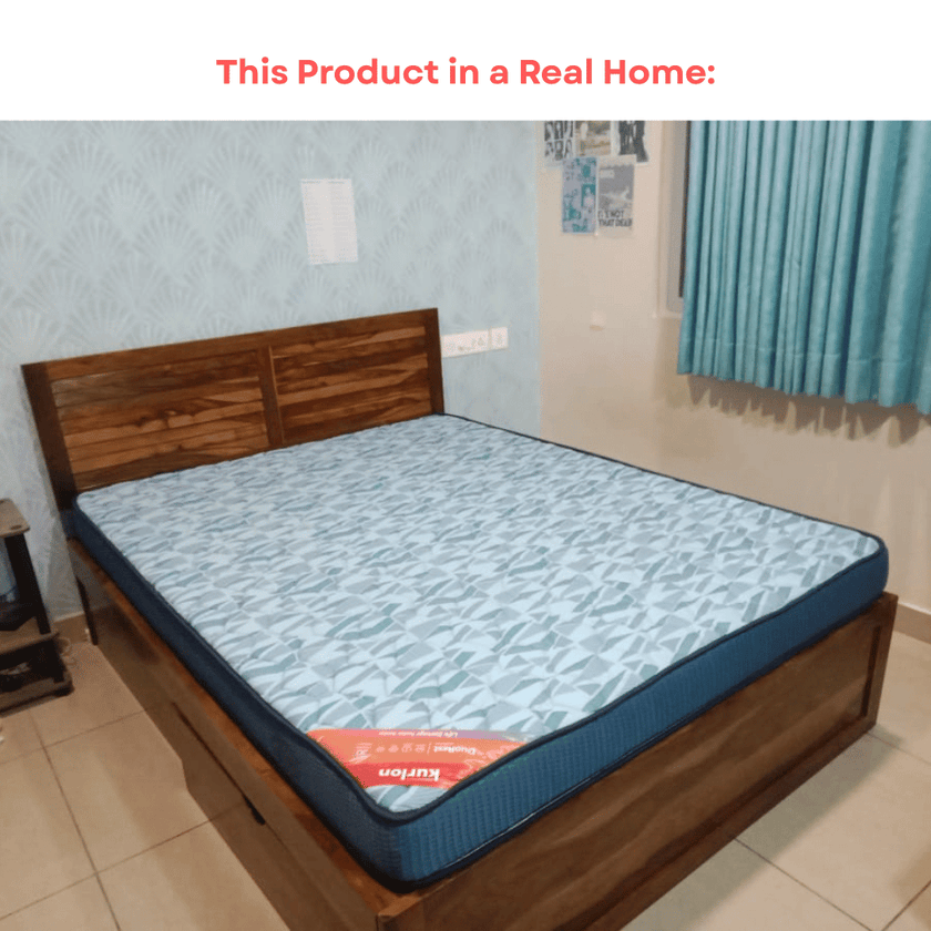 Louver Solid Wood Platform Bed with Slatted Headboard