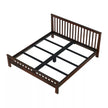 Wooden bed frame on a white background