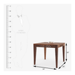 Disa Sqaure Sheesham Wood Hand-Carved 4 Seater Dining Table - Induscraft