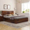 Disa Solid Sheesham Handcrafted Modern Carved Wooden Bed