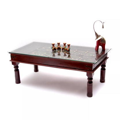 Door Panel Inspired Sheesham Wood Rajasthani Traditional Center Table