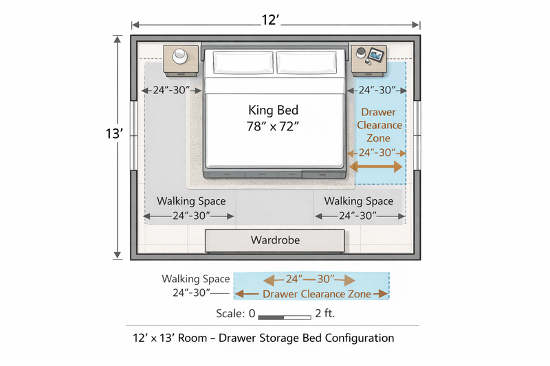 For drawer storage beds