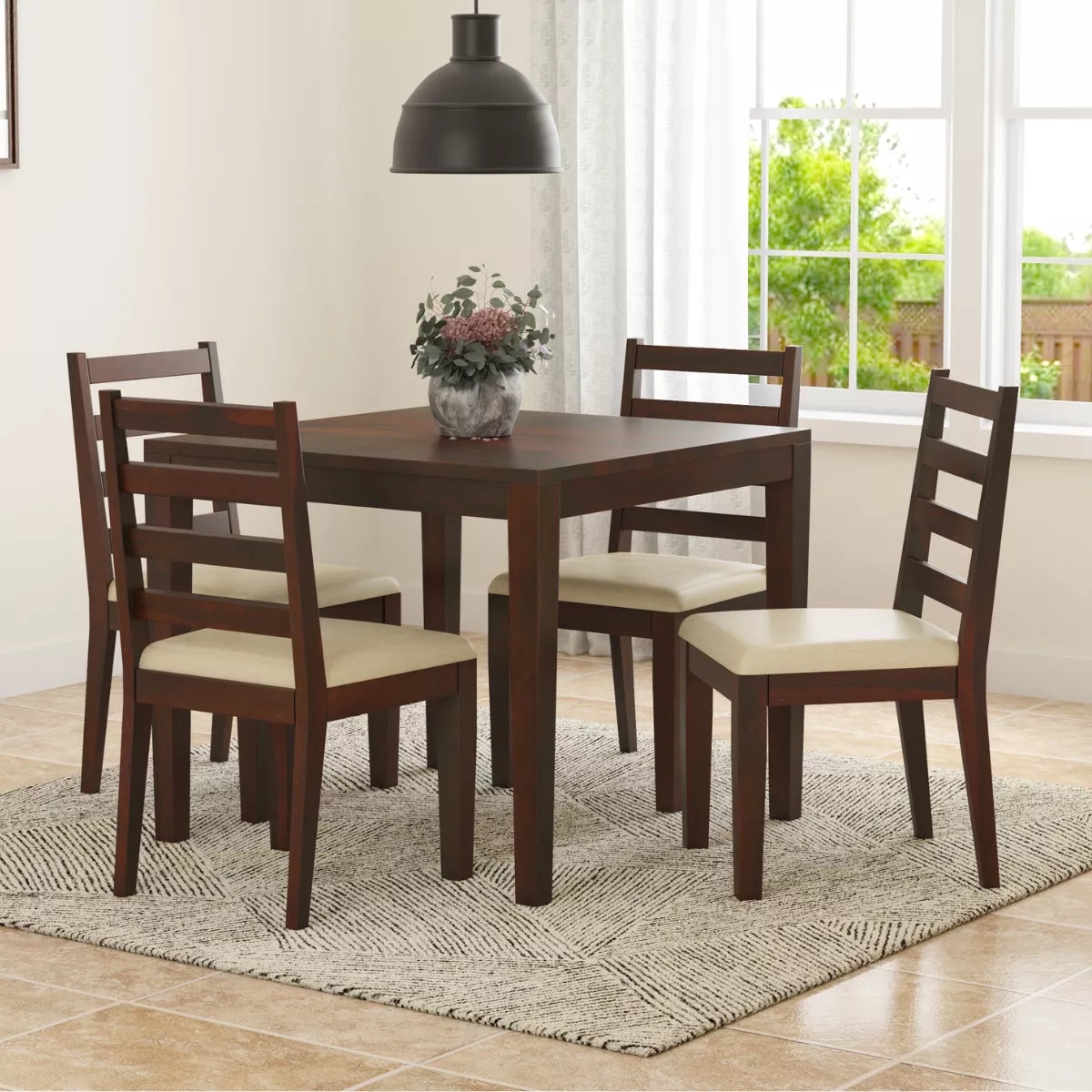 Easter Sheesham Wood Contemporary 6 Seater Dining Table - Induscraft