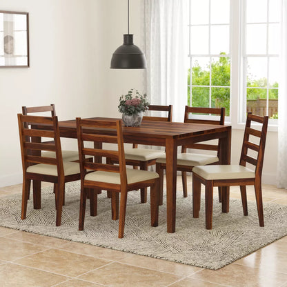 Easter Sheesham Wood Contemporary 6 Seater Dining Table