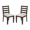 Sheesham Wood Contemporary Upholstered Seat Dining Chair (Set of 2)