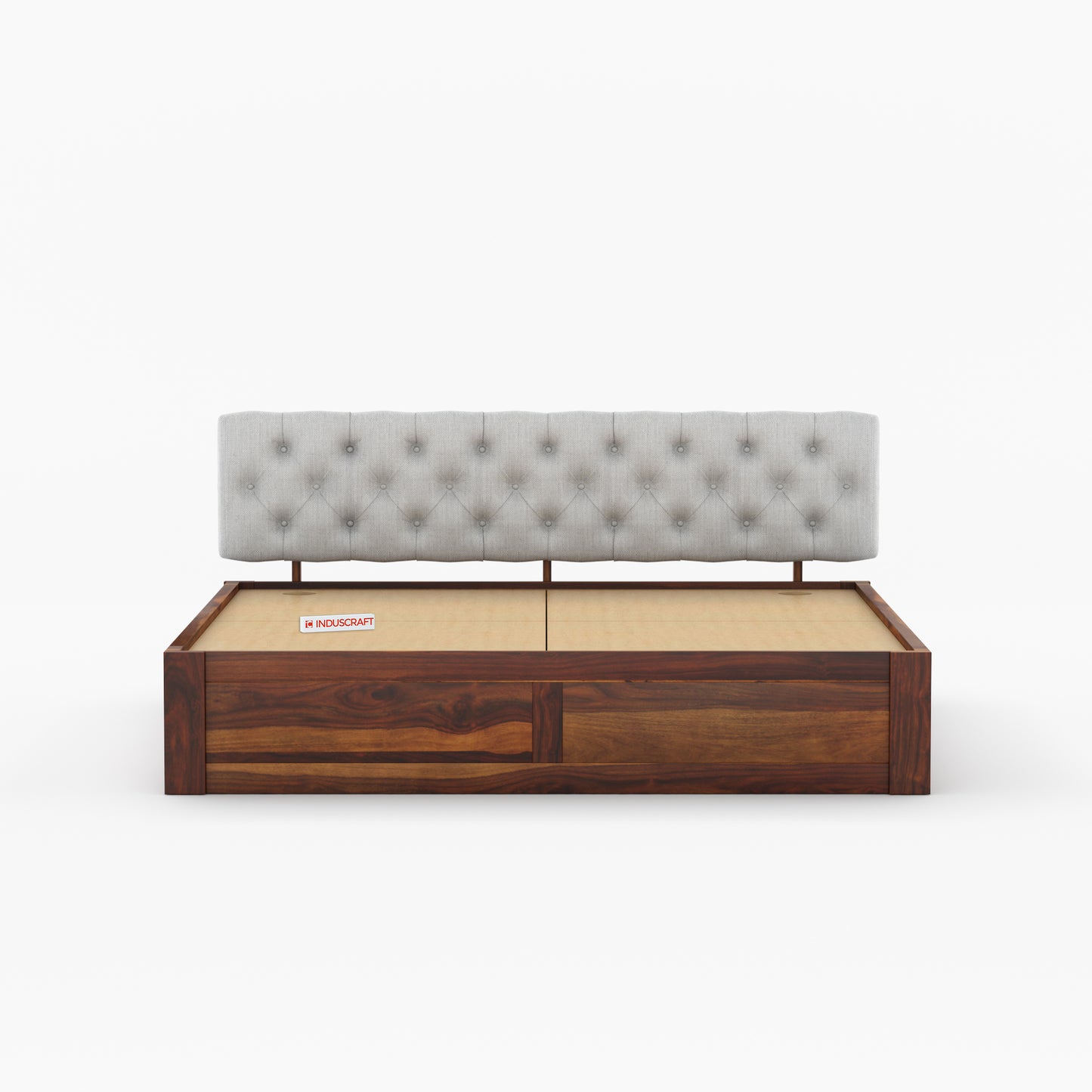 Fabisha Sheesham Wood Bed by Induscraft | King & Queen Sizes with Storage Options