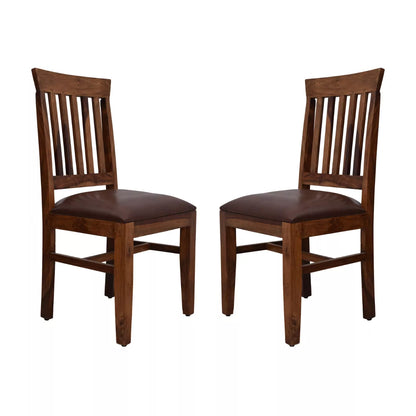 Familia Sheesham Wood Traditional Upholstered Dining Chair (Set of 2)