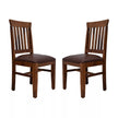 Familia Sheesham Wood Traditional Upholstered Dining Chair (Set of 2)
