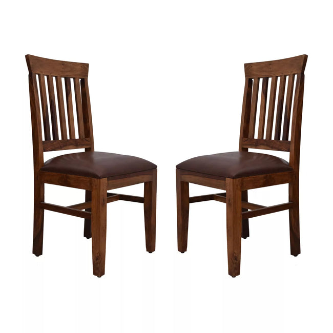 Familia Sheesham Wood Traditional Upholstered Dining Chair (Set of 2)