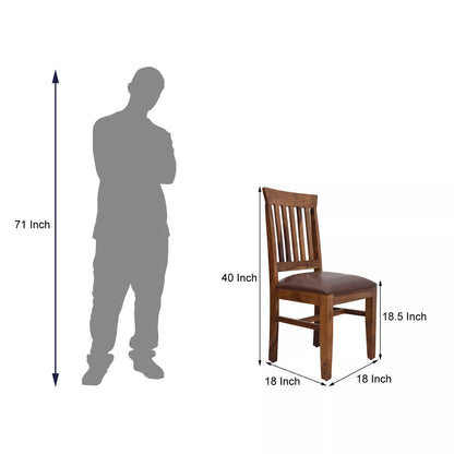 Familia Sheesham Wood Traditional Upholstered Dining Chair (Set of 2)