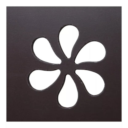 Flower Sheesham Carved Floral Pattern Rectangular Center Table