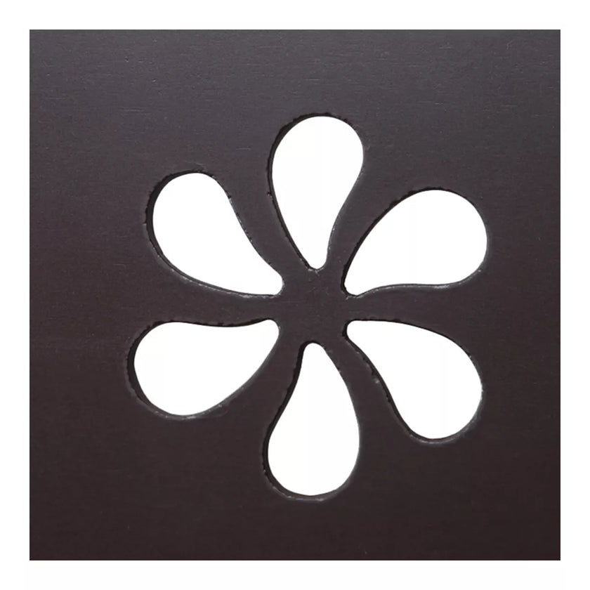 Flower Sheesham Carved Floral Pattern Rectangular Center Table - Induscraft