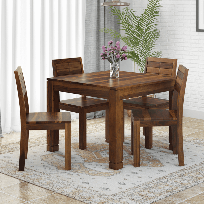 Gangam Sheesham Wood 6 Seater Rectangular Dining Table - Induscraft