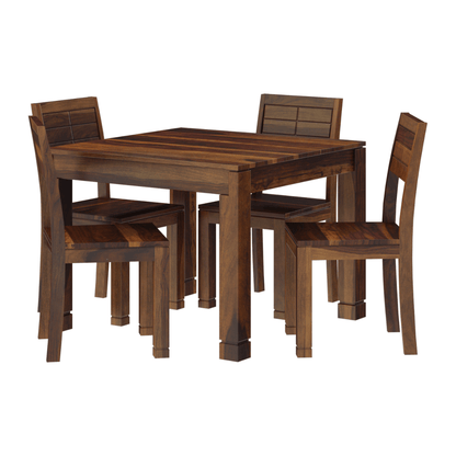 Gangam Modern Sheesham Wood 6 Seater Dining Set with Bench