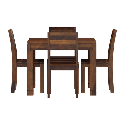 Gangam Modern Sheesham Wood 6 Seater Dining Set with Bench