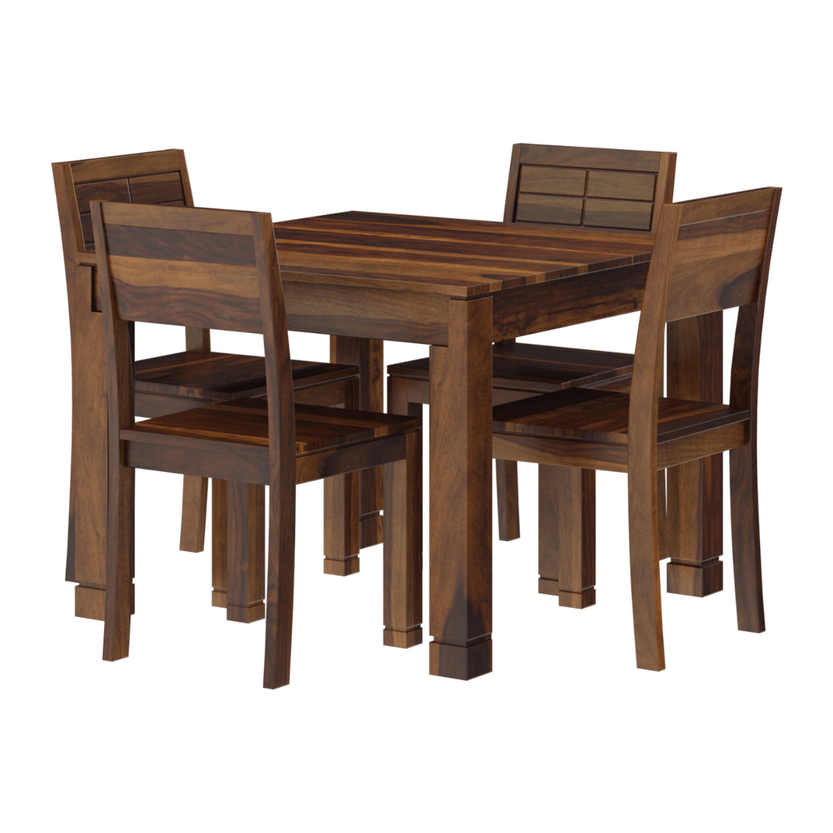 Gangam Modern Sheesham Wood 6 Seater Dining Set with Bench