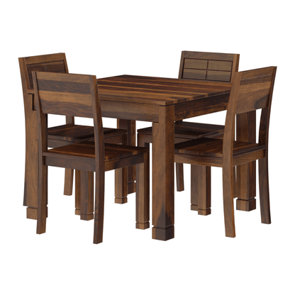 Gangam Modern Sheesham Wood 6 Seater Dining Set with Bench