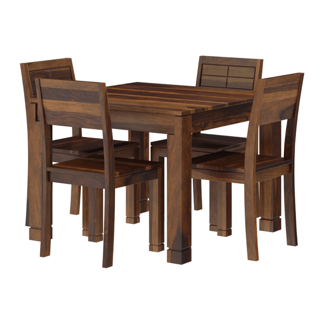 Gangam Modern Sheesham Wood 6 Seater Dining Set with Bench - Induscraft