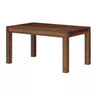 Wooden dining table on a white background