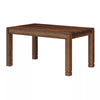 Wooden dining table on a white background