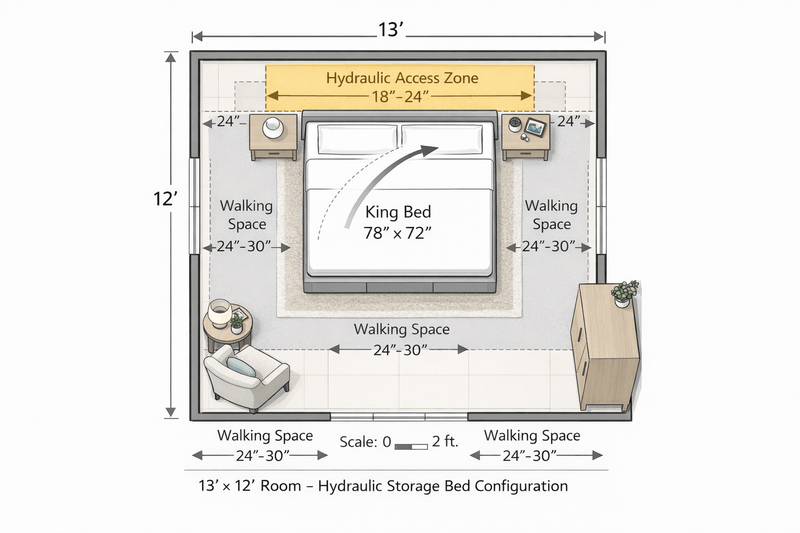 For hydraulic storage beds