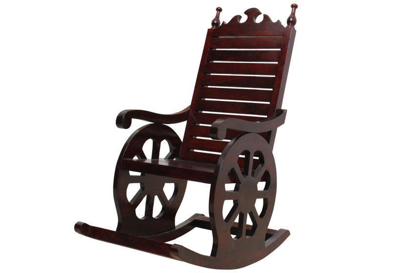 Chariot Rocking Chair by Induscraft in Solid Sheesham Wood - Induscraft