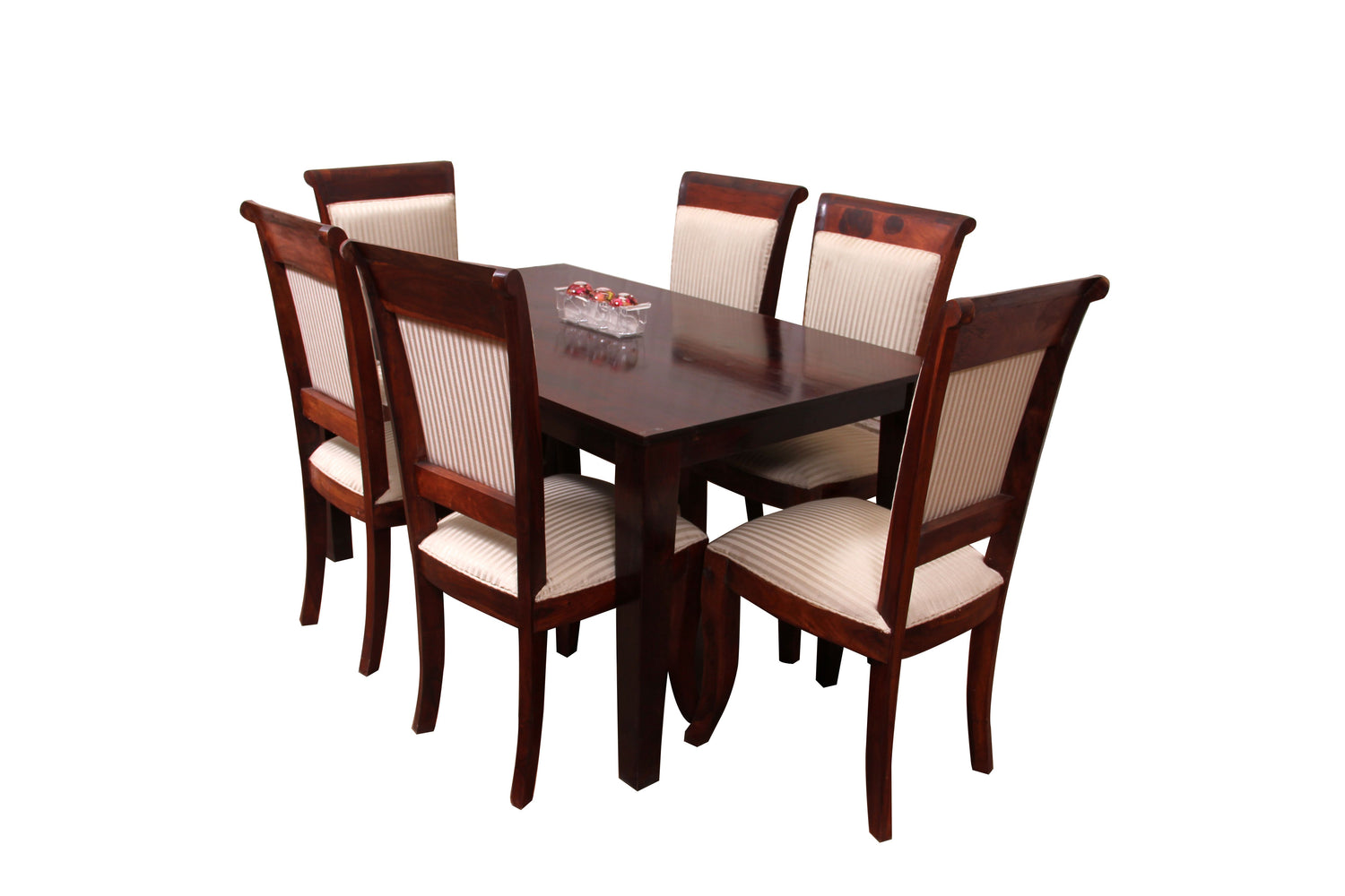 Compact Dining Table by Induscraft of Solid Sheesham Wood in 4 or 6 Seater Option