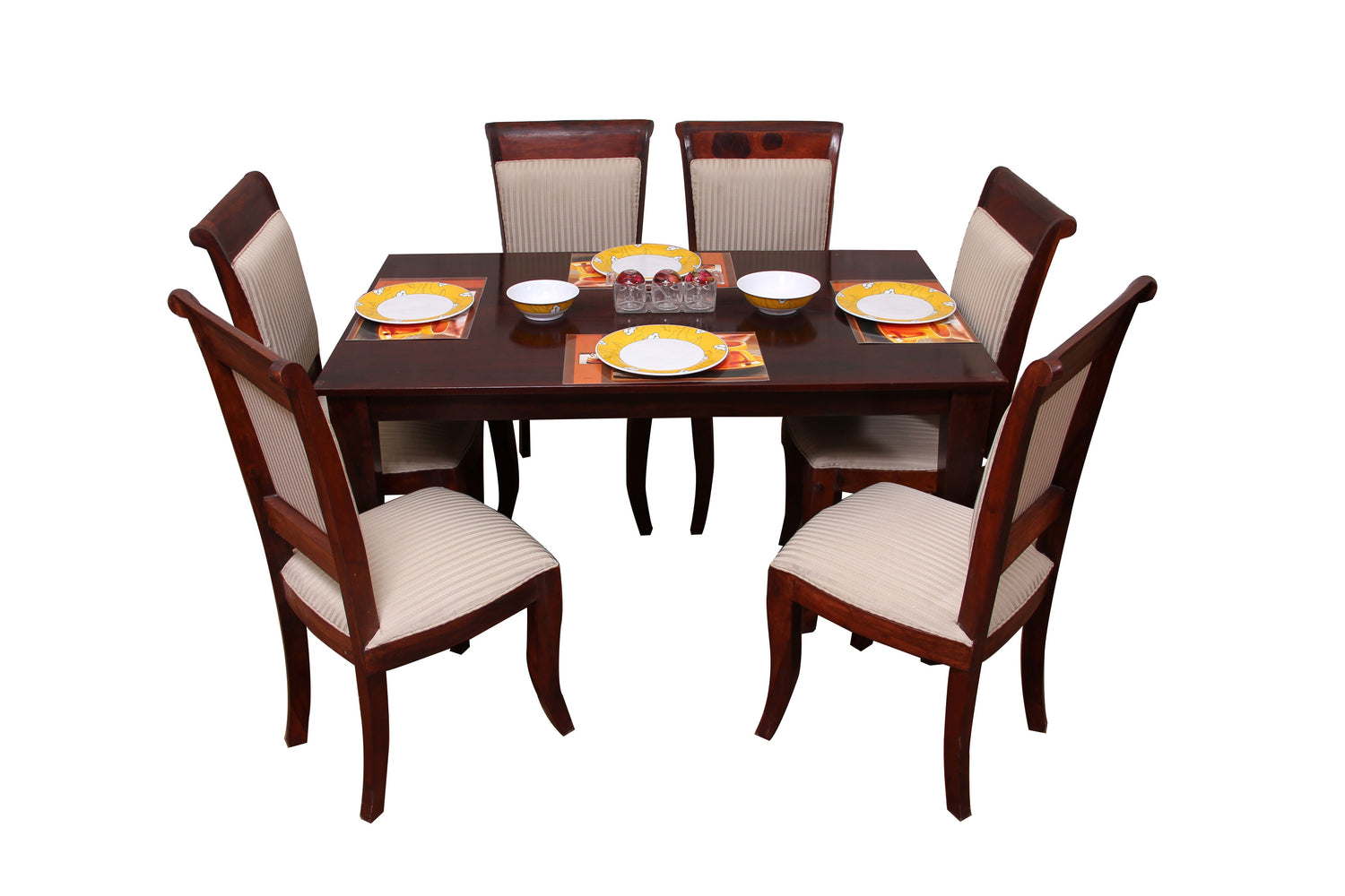 Compact Dining Table by Induscraft of Solid Sheesham Wood in 4 or 6 Seater Option