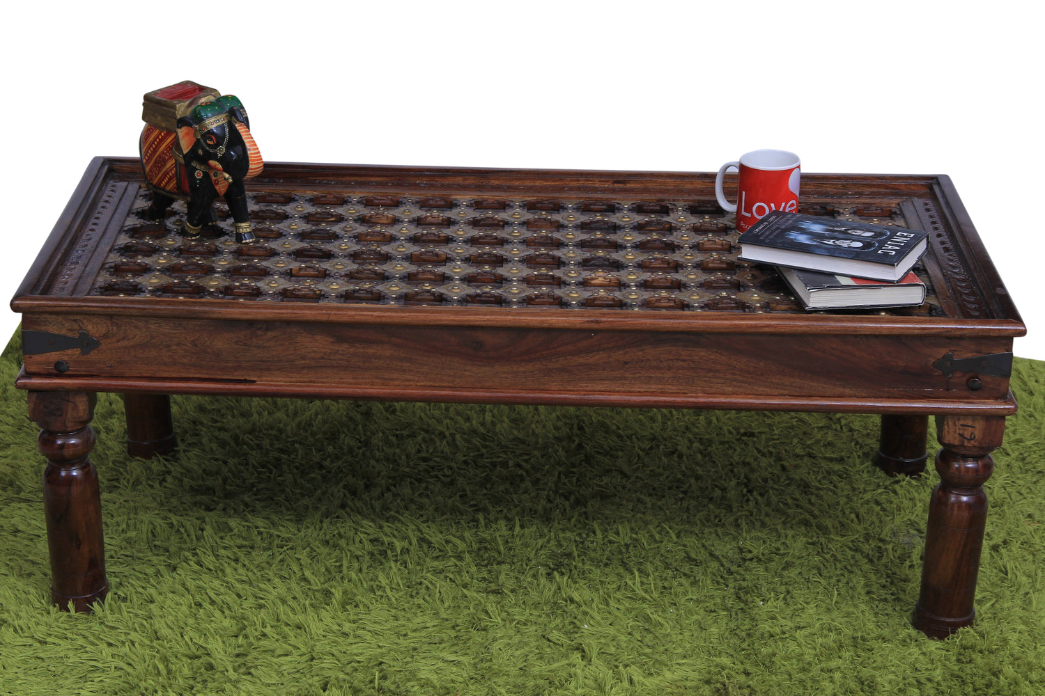 Rajasthan Rerun Centre Table by Induscraft of Solid Sheesham Wood