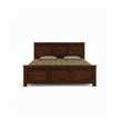 Karya Solid Sheesham Wood Bed with Designer Headboard