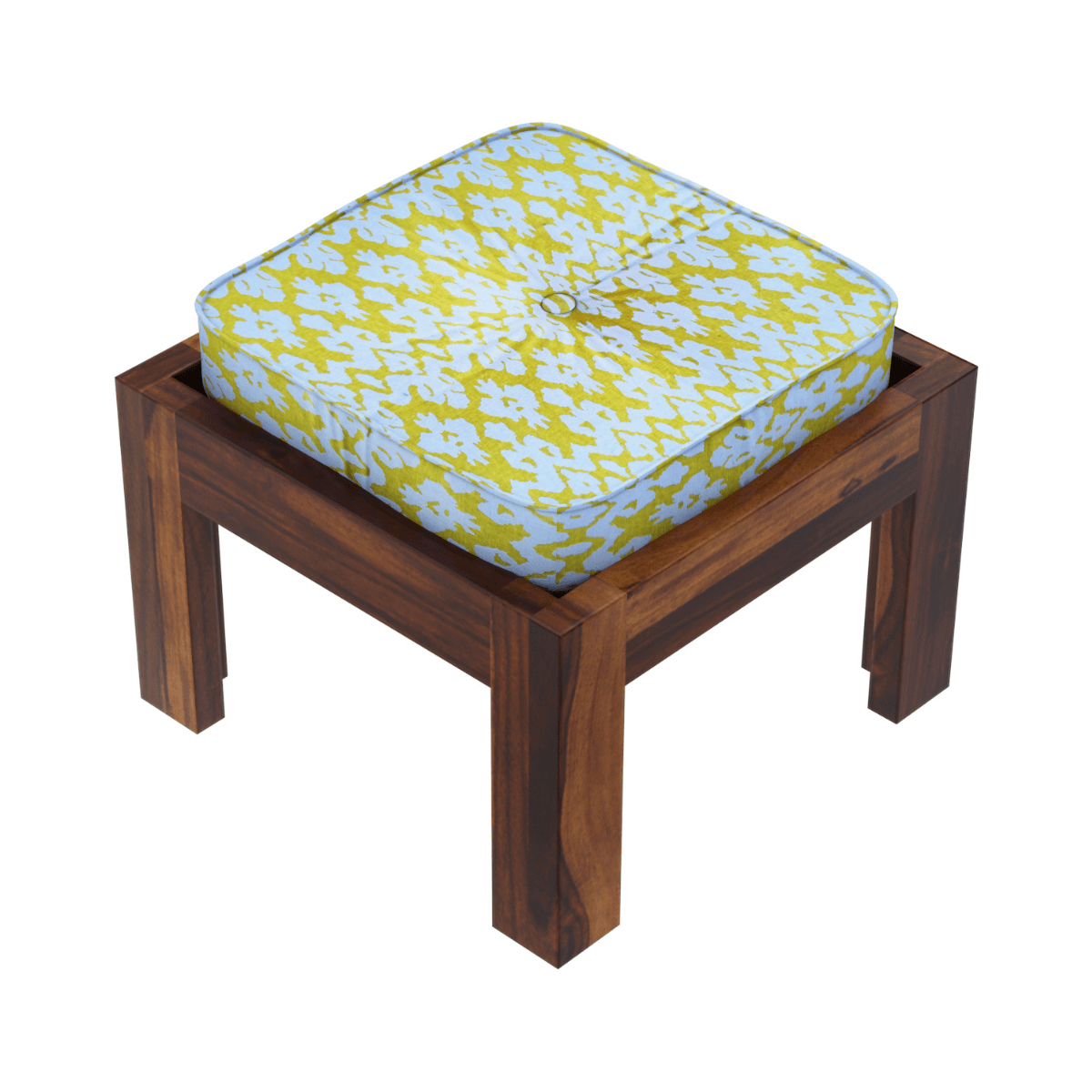 Khimsar Sheesham Wood Rectangular Coffee Table with 2 Stools