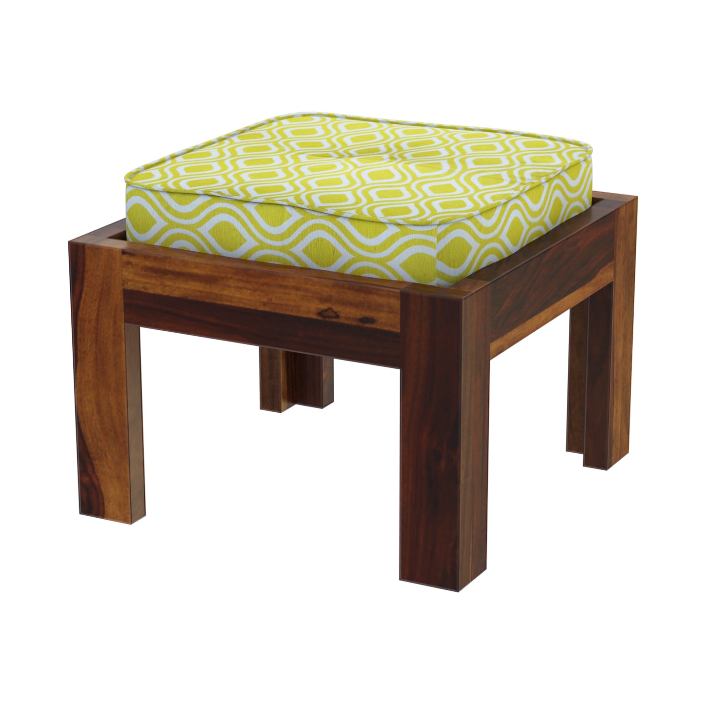 Khimsar Sheesham Sqaure Cushioned Seat Stool