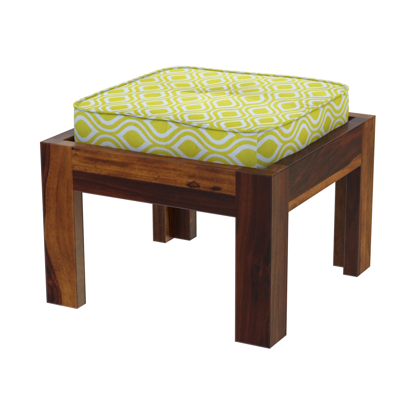 Khimsar Sheesham Sqaure Cushioned Seat Stool