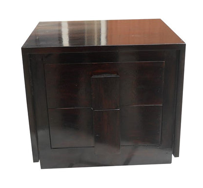 Kryptonite Bedside Table Cabinet by Induscraft of Solid Sheesham Wood
