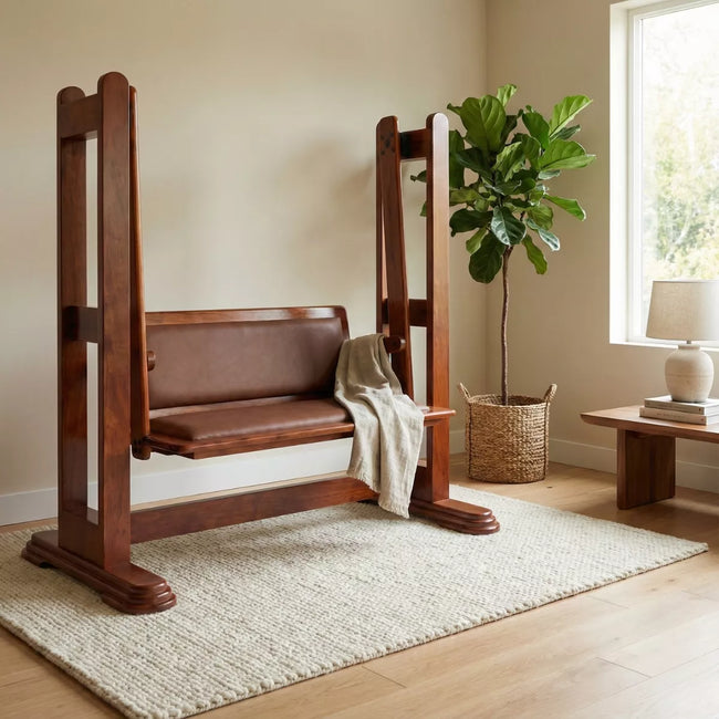 Linea Modern Solid Wood Swing with Reversible Backrest - Induscraft