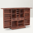 Luxury Sheesham Wood Expandable Modern Diamond Bar Cabinet