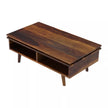 Milo Modern Rectangular Sheesham Wood Open Shelf Coffee Table - Induscraft