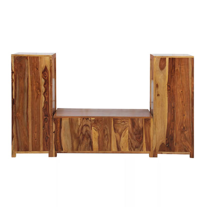 Montaro Contempoary Sheesham Wood TV Unit with Book Shelves