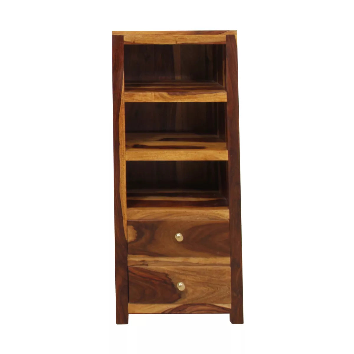 Montaro Contempoary Sheesham Wood TV Unit with Book Shelves