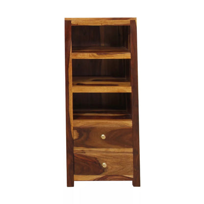 Montaro Contempoary Sheesham Wood TV Unit with Book Shelves