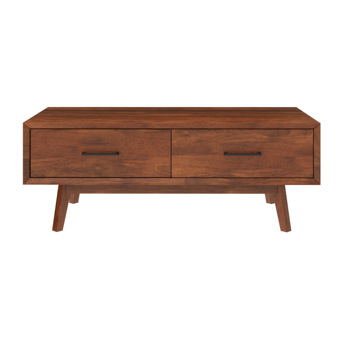 Nidaan Sheesham Wood Mid-Century Modern Coffee Table with Drawers - Induscraft